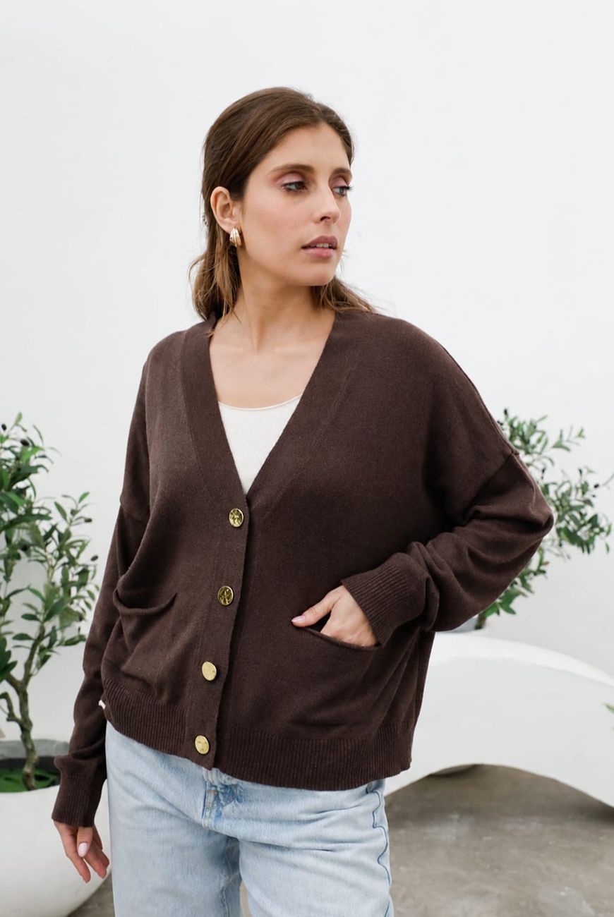Saco Gloria Con Botones y Bolsillo