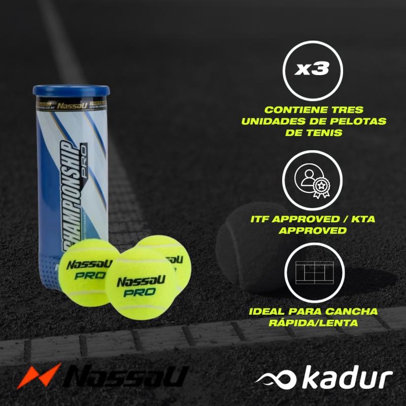 Tubo Pelotas Tenis Nassau Championship Pro X3