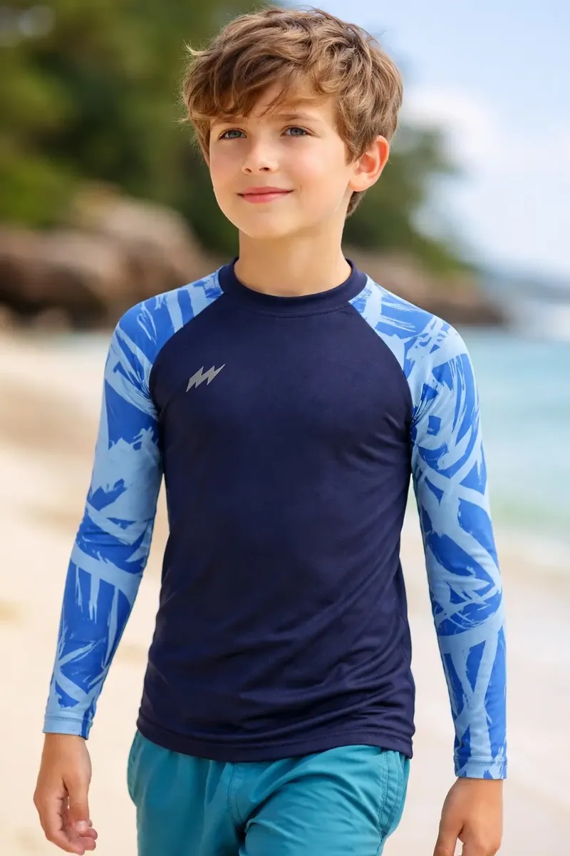 Remera UV50 Infantil Manga Larga Flash