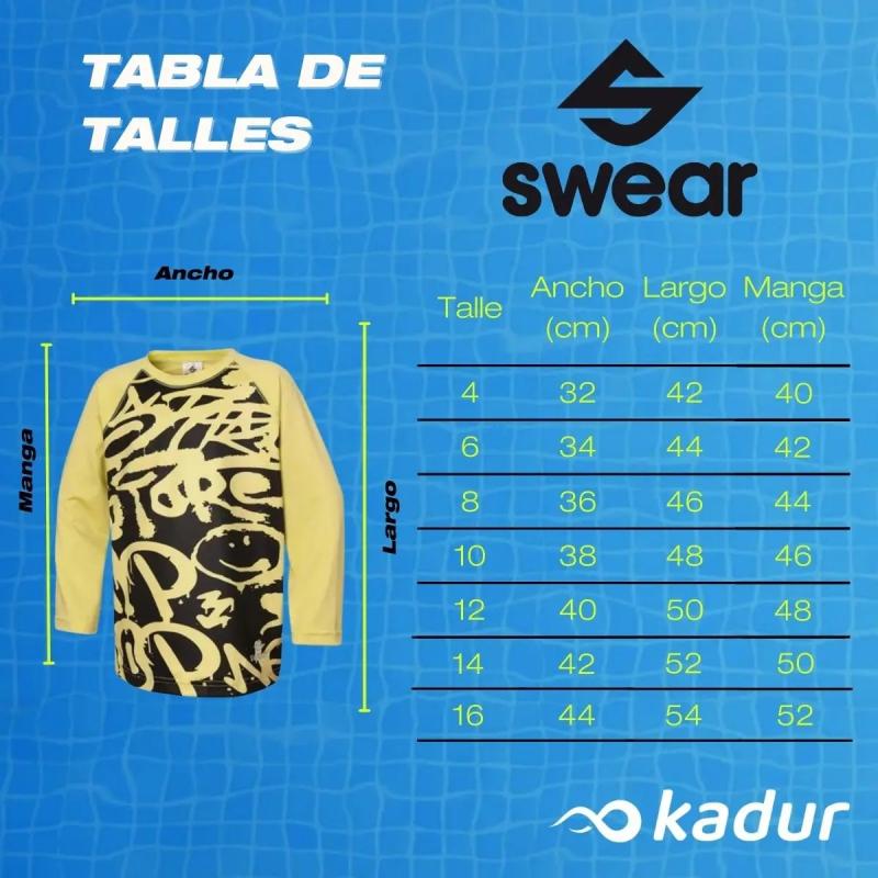 Remera UV Infantil Swear Manga Larga
