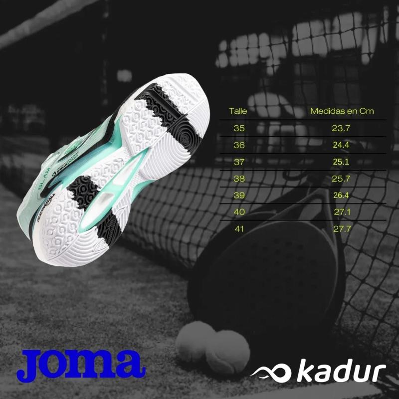 Zapatillas Padel Joma Mujer Slam Lady Deportivas Mesh Caucho