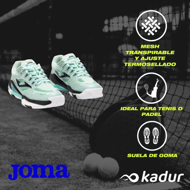 Zapatillas Padel Joma Mujer Slam Lady Deportivas Mesh Caucho