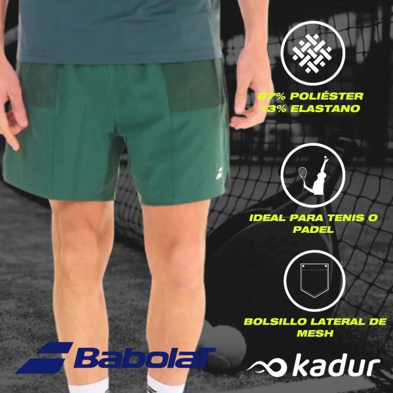 Short Babolat Tenis Padel Hombre Strike Bolsillos Entrenar Casual