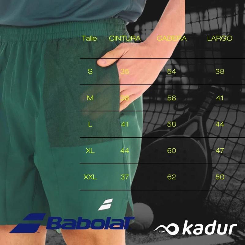 Short Babolat Tenis Padel Hombre Strike Bolsillos Entrenar Casual
