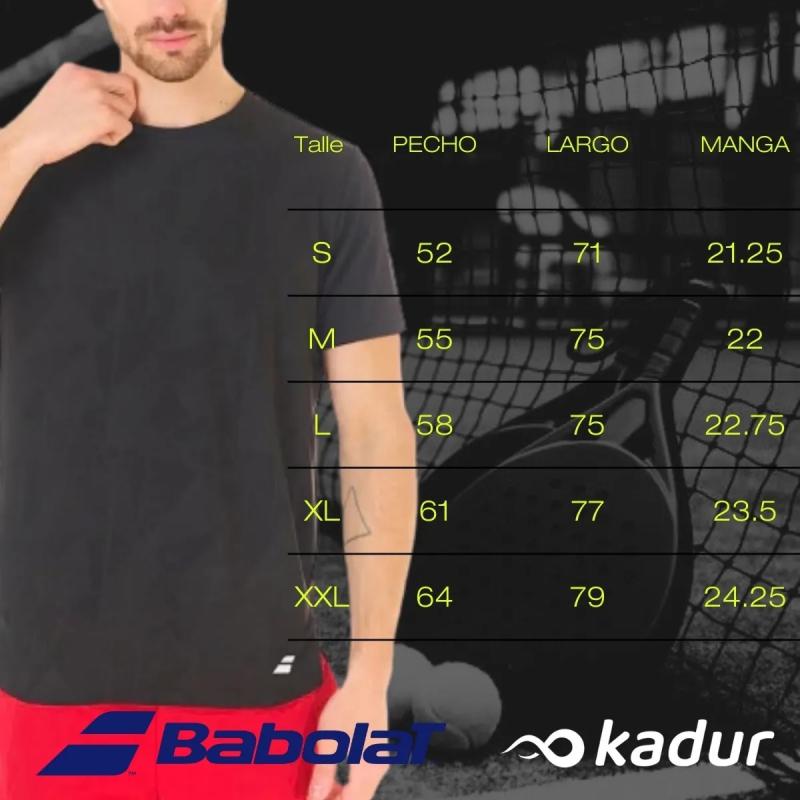 Remera Babolat Tenis Padel Veron Elastizada Hombre