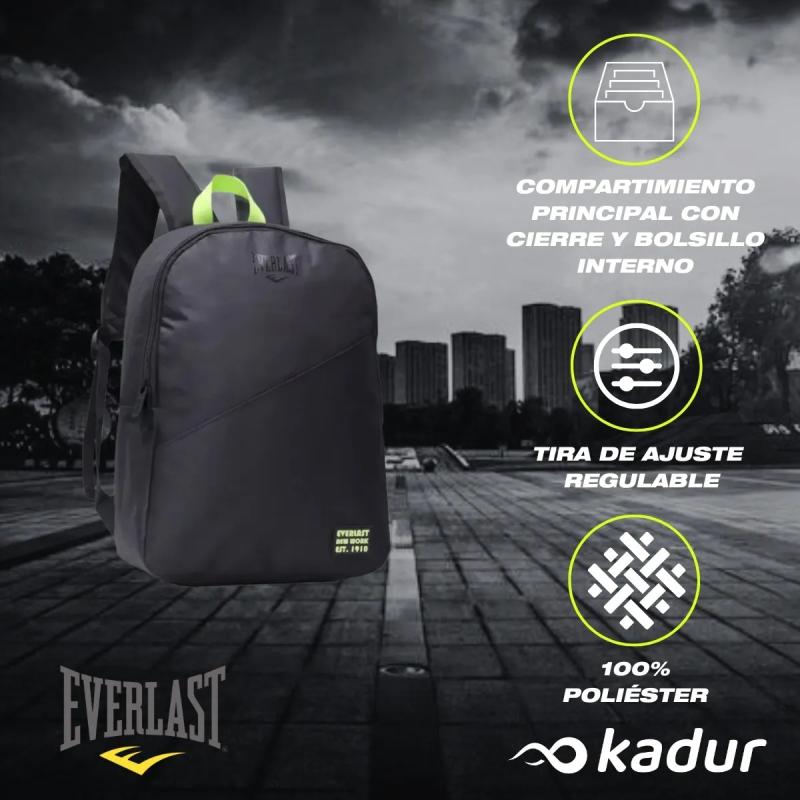 Mochila Everlast Urbana Casual Unisex Deportiva Reforzada