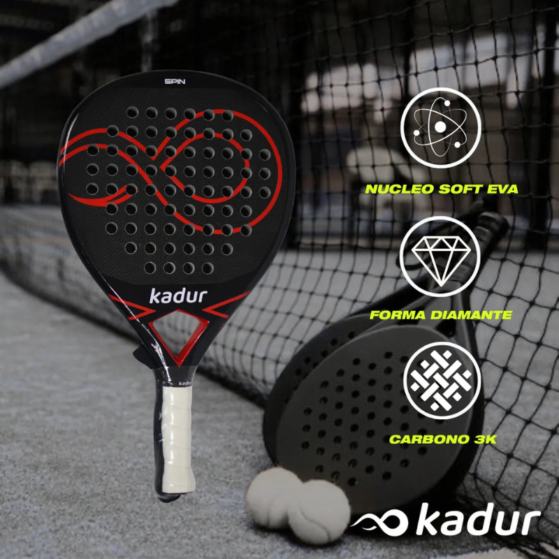 PALETA DE PADEL KADUR SPIN KADUR CARBONO 3K