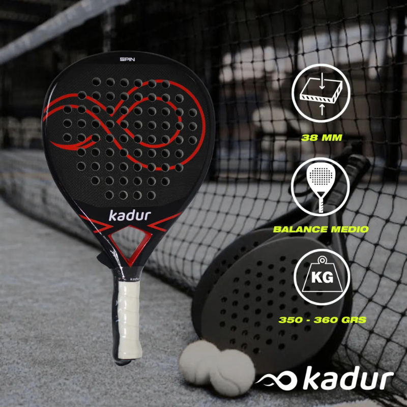 PALETA DE PADEL KADUR SPIN KADUR CARBONO 3K