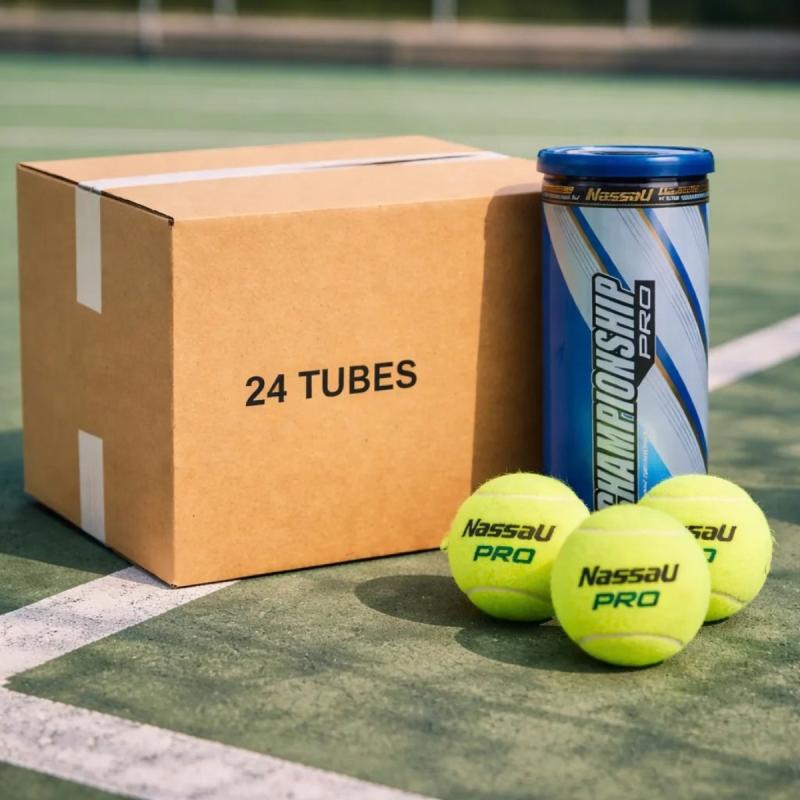 Tubo Tenis Nassau X 24 Caja Championship Pro Entrenamiento