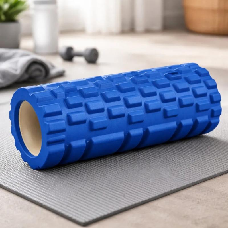Rolo Masajeador Powertech 32 Cm Texturado Yoga Pilates