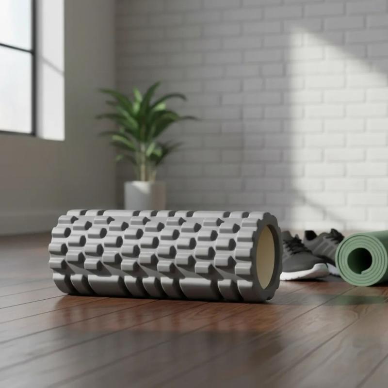 Rolo Masajeador Powertech 32 Cm Texturado Yoga Pilates