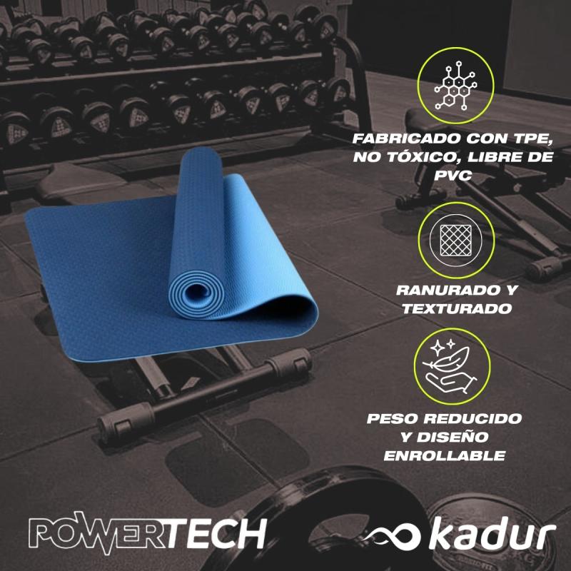 Mat Yoga 6 Mm Tpe Colchoneta Gimnasia Pilates Fitness Gym