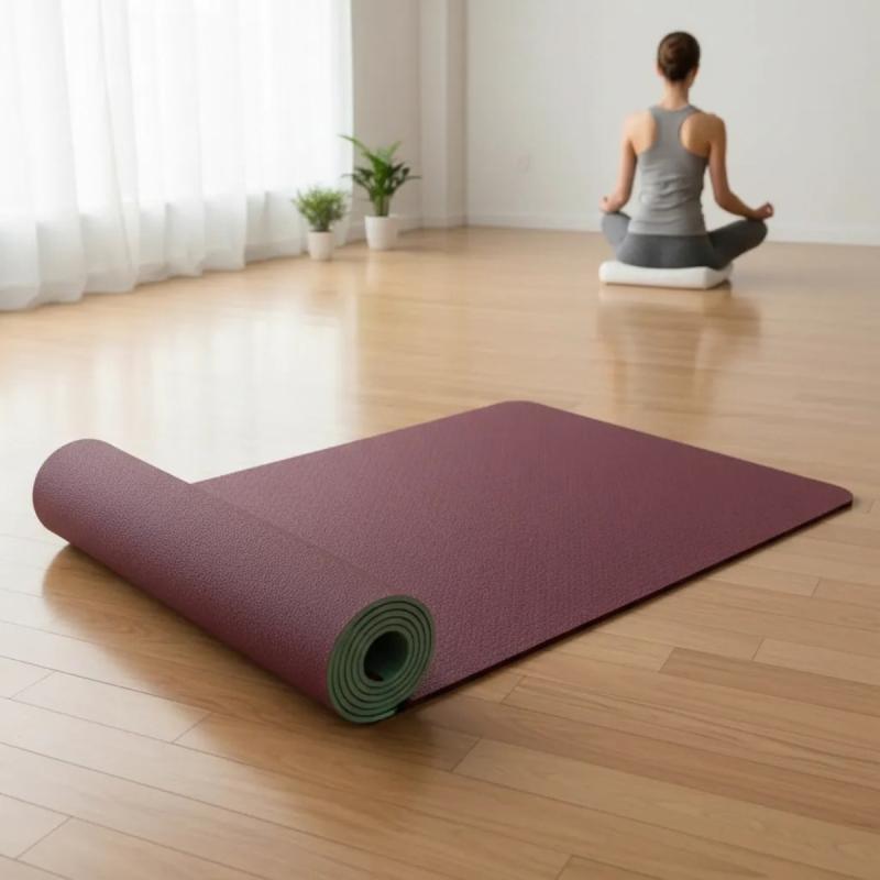 Mat Yoga 6 Mm Tpe Colchoneta Gimnasia Pilates Fitness Gym