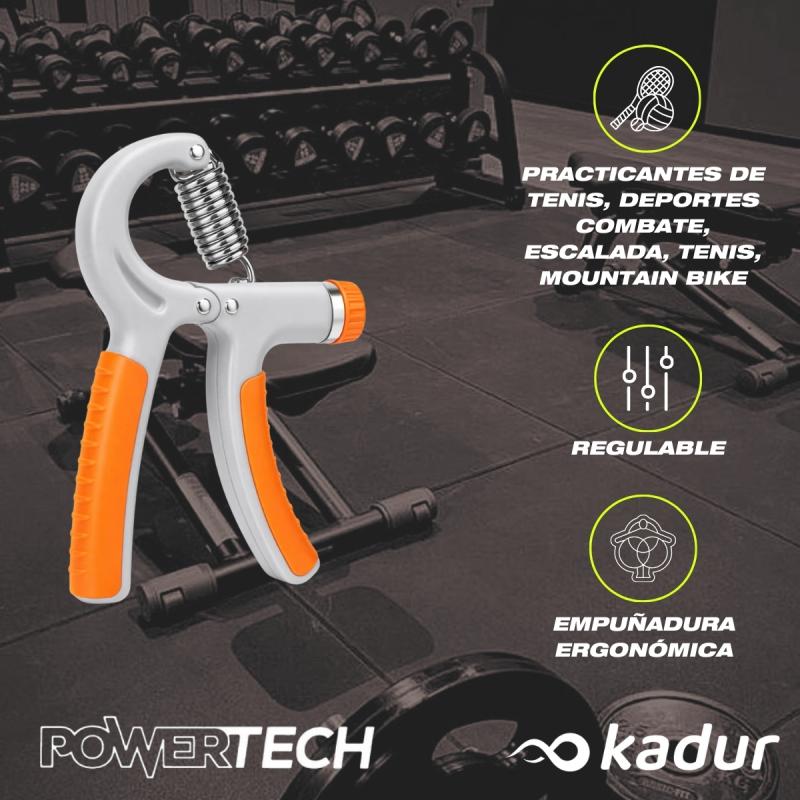 Hand Grip Powertech Manopla Resorte Antebrazo Gancho Mano