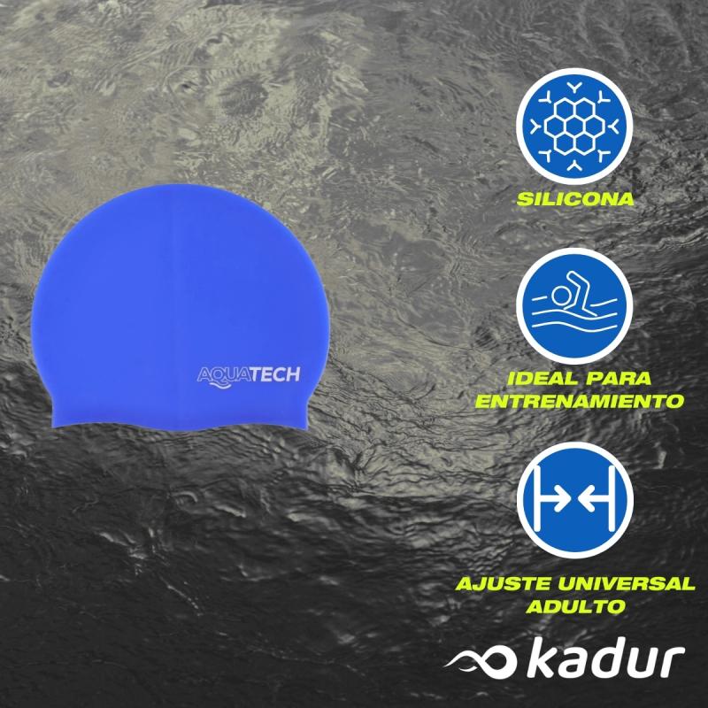 Gorro Natación Aquatech Silicona Adulto Gorra Pileta