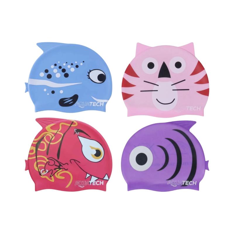 Gorro Natación Aqua Tech Infantil Junior Silicona Unisex