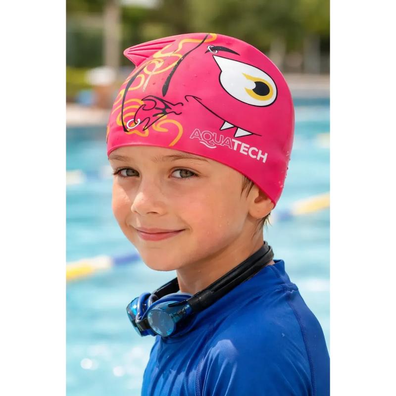 Gorro Natación Aqua Tech Infantil Junior Silicona Unisex