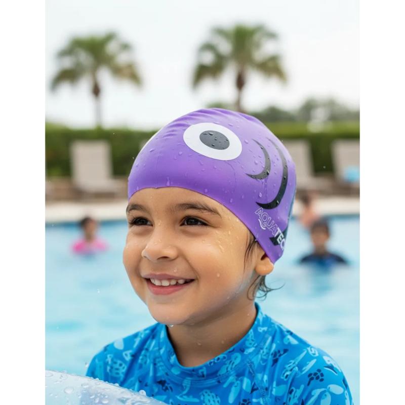 Gorro Natación Aqua Tech Infantil Junior Silicona Unisex