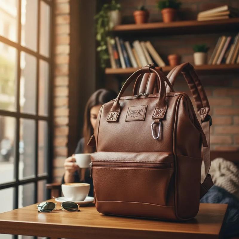 Mochila Everlast Urbana Cartera Casual Boca Pez Eco Cuero