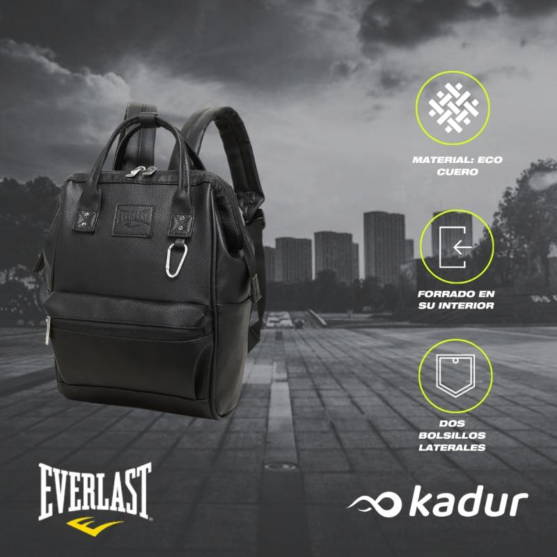 Mochila Everlast Urbana Cartera Casual Boca Pez Eco Cuero