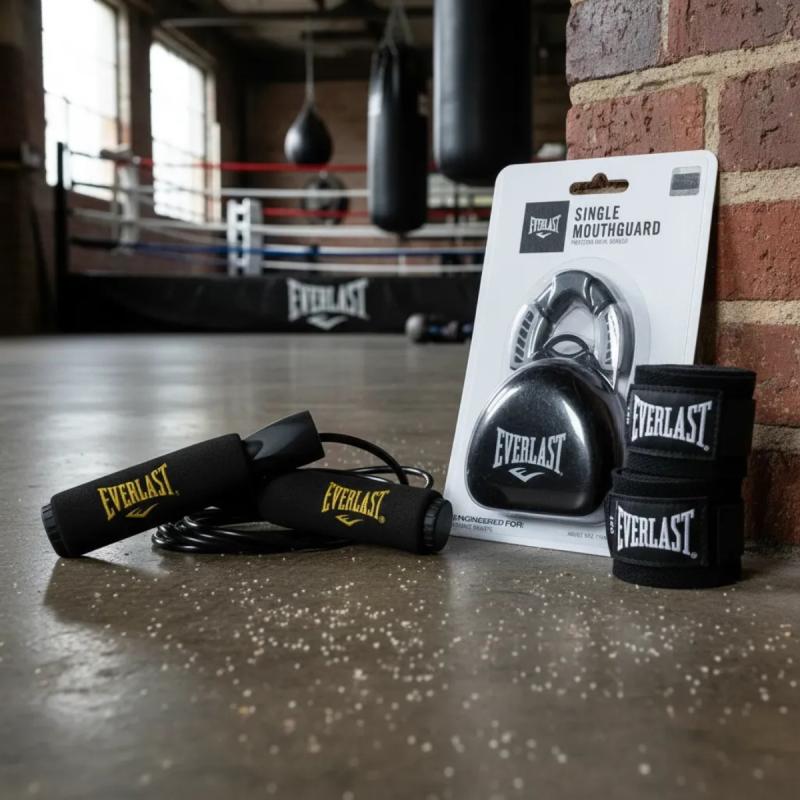 Combo Everlast Boxeo Soga Vendas Bucal Kit