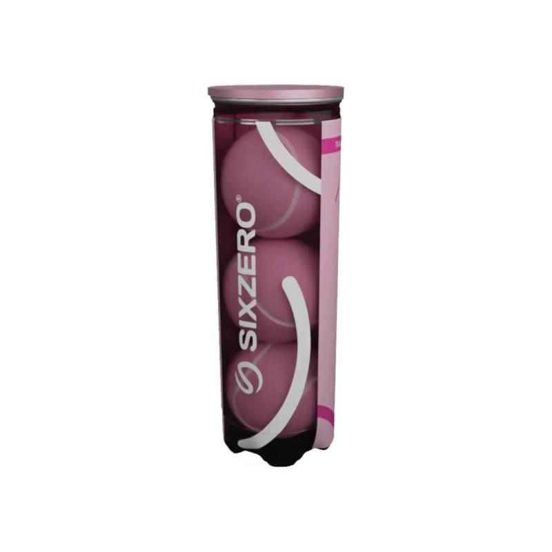 Pelotas Padel Sixzero Training X3 Tubos Importadas Rosas