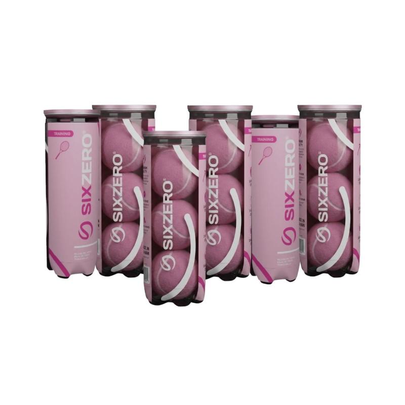 Pelotas Padel Sixzero Training X6 Tubos Importadas Rosas