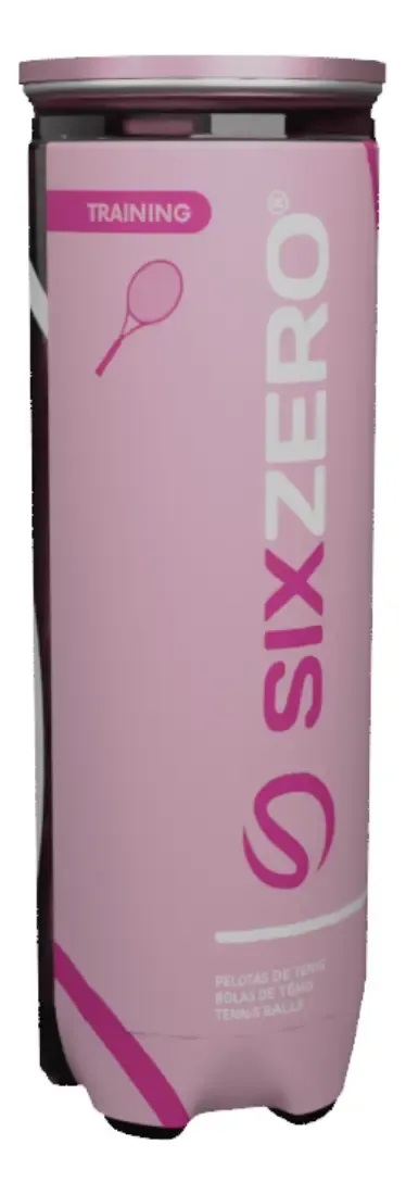 Tubo Pelotas Sixzero Training Padel X3 Unidades Rosas