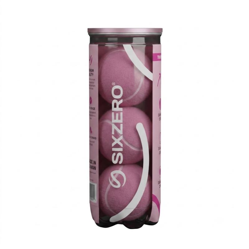 Tubo Pelotas Sixzero Training Padel X3 Unidades Rosas