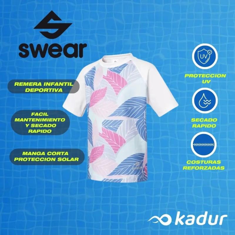 Remera UV Infantil Swear Manga Corta