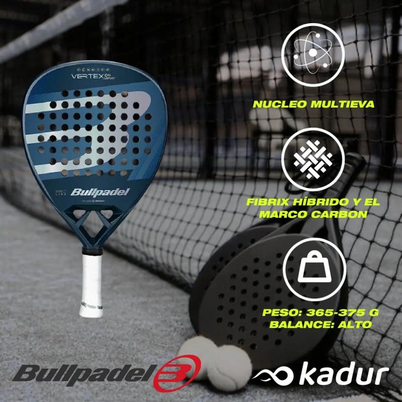 Pack Bullpadel Vertex 04 Pala Mochila Cubre Grip Proteccion