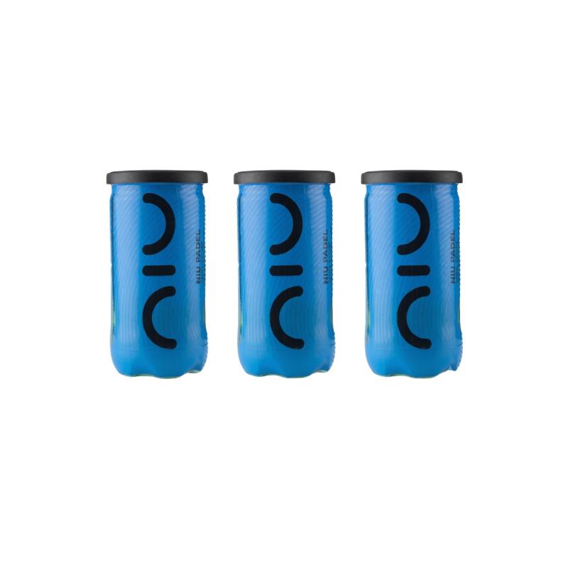 Tubos Padel Niu X2 Pelotas c/u Profesional Pack X3