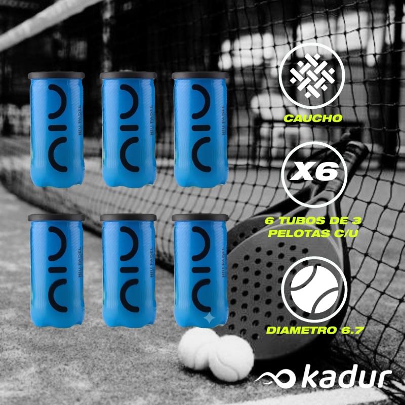 Tubos Padel Niu X2 Pelotas c/u Profesional Pack X6