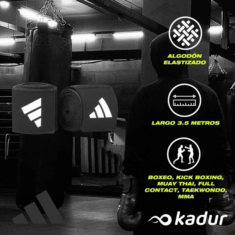 Combo Adidas Boxeo Combat + Vendas + Bucal