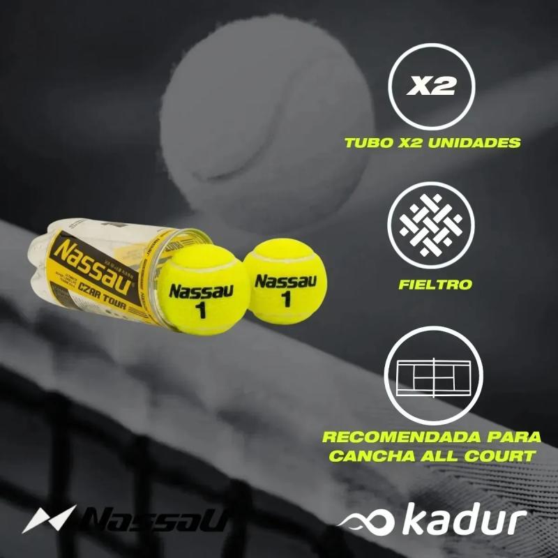 Tubos Tenis Pelotas X2 Nassau Czar All Court X2U