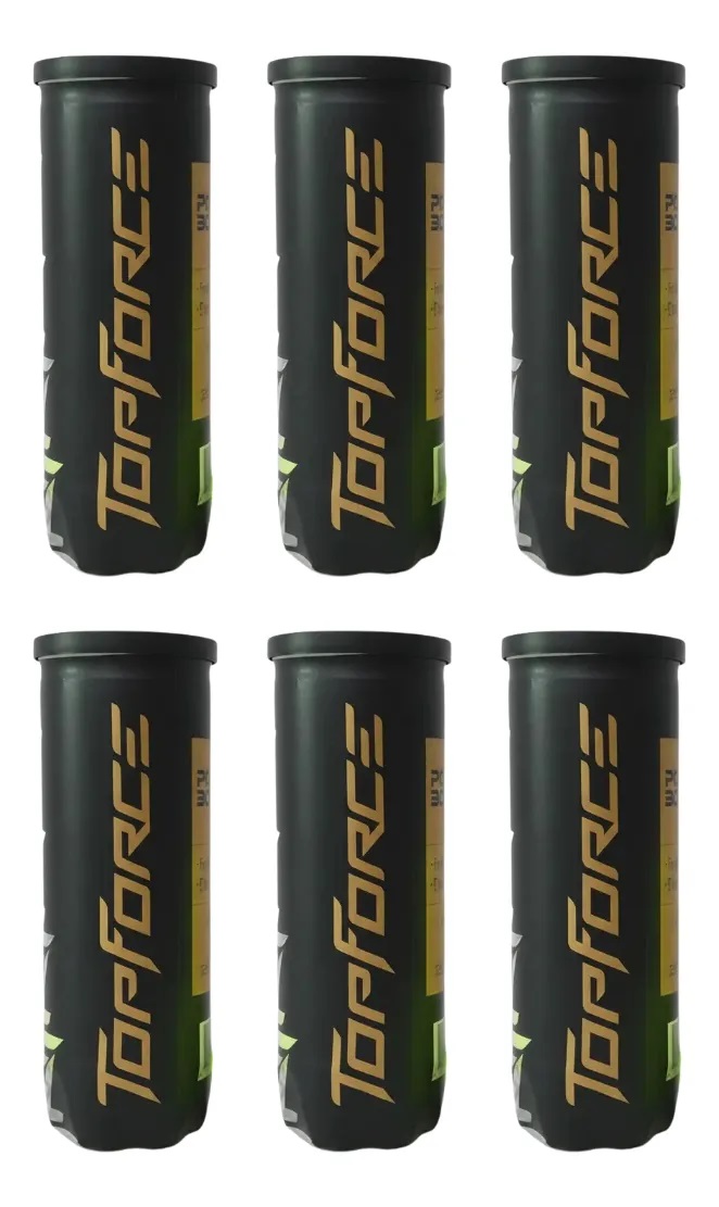 Tubos Top Force X3 Pelotas Padel Combo X6 Entrenamiento