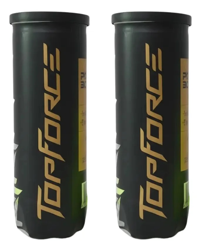 Tubos Top Force X3 Pelotas Padel Combo X2 Entrenamiento