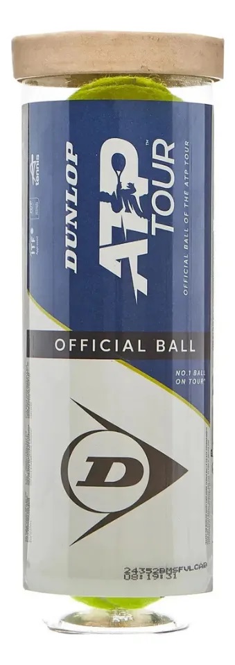 Tubo Pelotas Tenis Dunlop ATP Duty Dunlop x3 Kit x6 Tubos