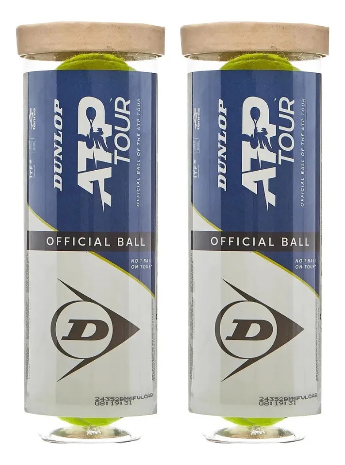 Tubo Pelotas Tenis Dunlop ATP Duty Dunlop x3 Kit x2 Tubos