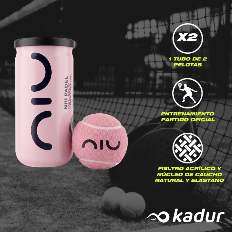 Tubo Pelotas Niu Padel Pro x2 Unidades