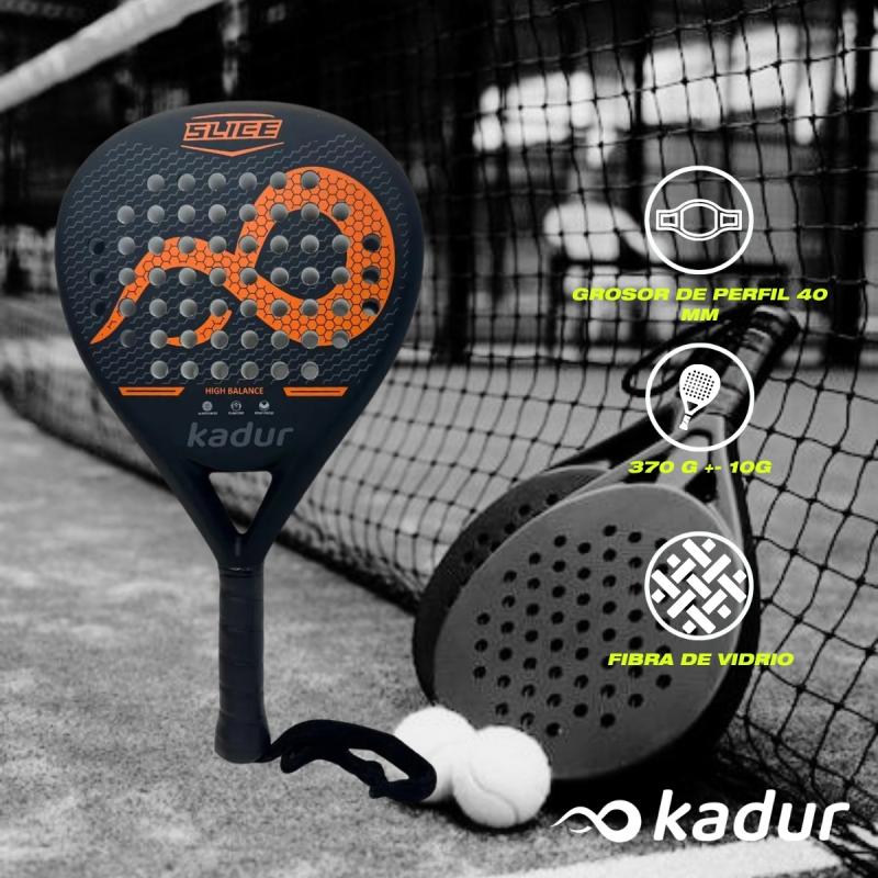 Paleta Padel Kadur Slice Protector Funda Tubo X2 Pelotas Combo