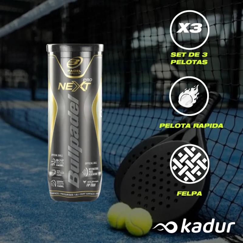 Tubos X2 U Padel Bullpadel Next Pro Kit X3 Pelotas c/u