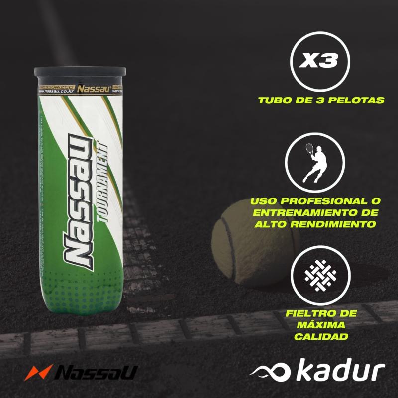 Tubo Pelotas Tenis Nassau Tournament Profesional X3u