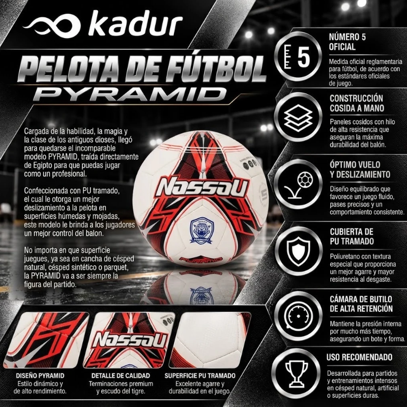 Pelota Futbol Nassau Pyramid Campo N°5