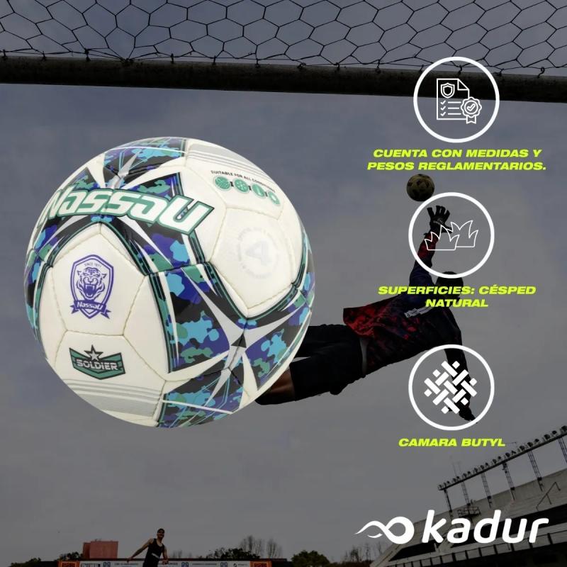Pelota Futbol Nassau Soldier N°5 Cesped