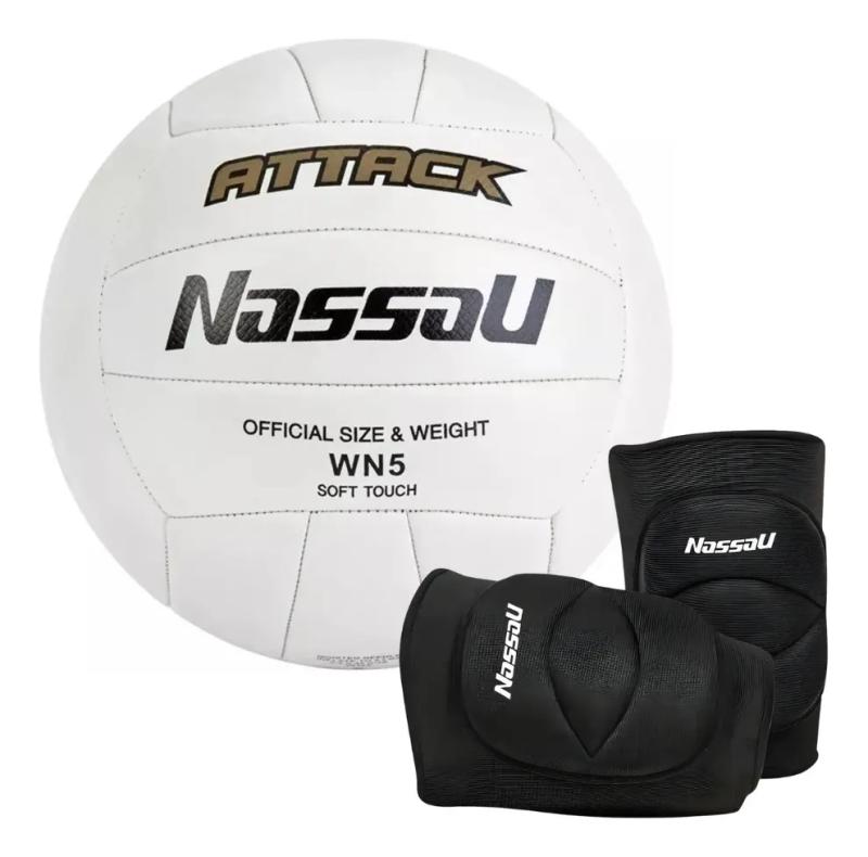 Combo Rodilleras Nassau Cover + Pelota Voley Nassau Attack