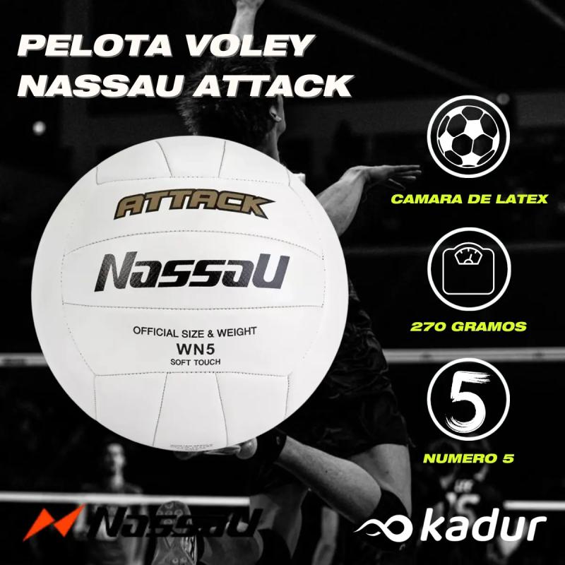 Combo Rodilleras Nassau Cover + Pelota Voley Nassau Attack