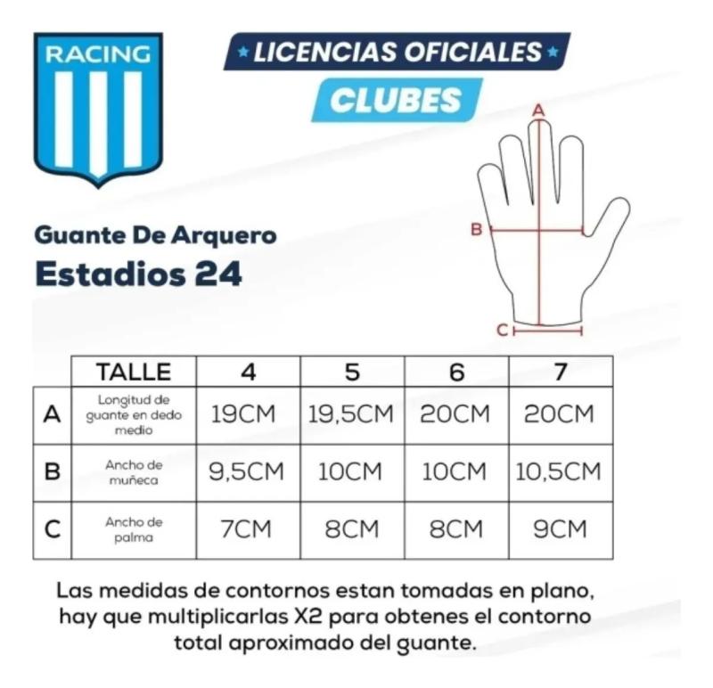 Guantes Arquero DRB Racing Estadios Infantil