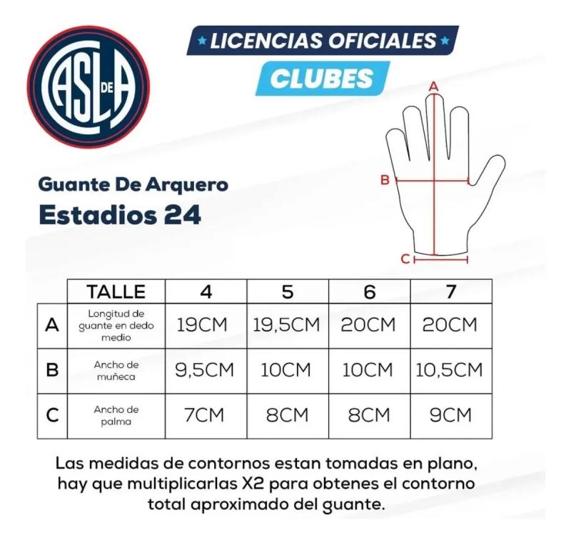Guantes Arquero DRB San Lorenzo Estadios Infantil