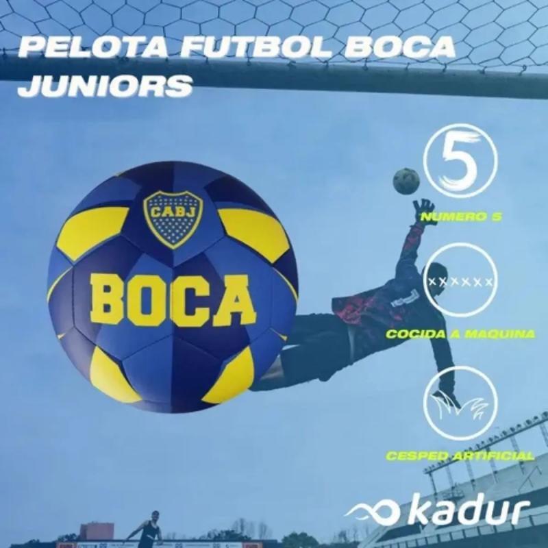 Combo Pelota Boca Juniors N°5 + Guantes Arquero Infantil